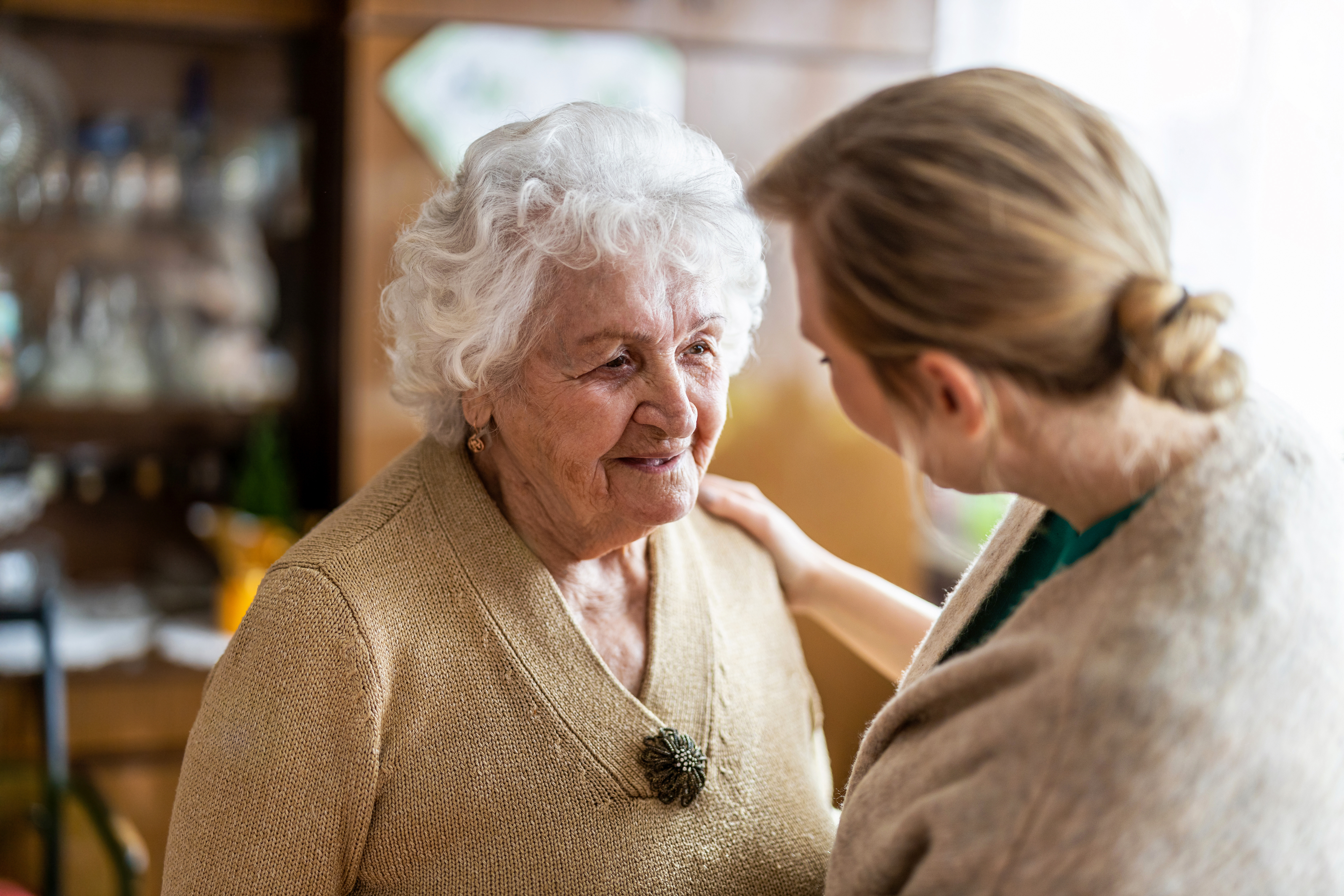 Healthcare worker at home visit