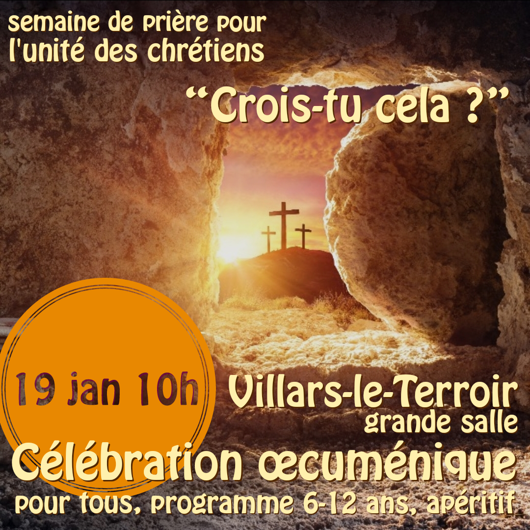 Célébration œcuménique 19 janvier 10h - Villars-le-Terroir