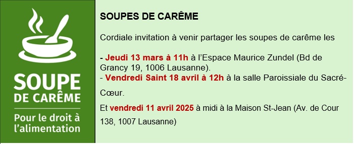 Soupes de carême 2025